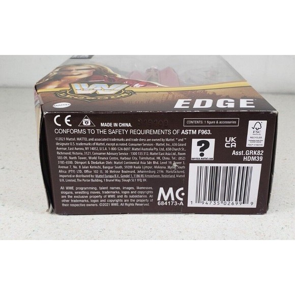 Edge WWE Legends Elite Collection Series 14 Action Figure Chase Variant Red Pant - Picture 8 of 9